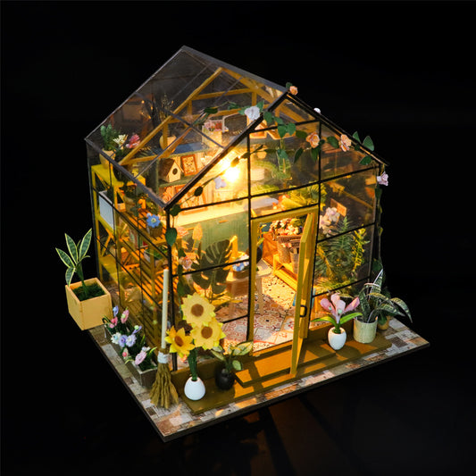 Handmade DIY Hut Assembly Flower House Decoration Micro Landscape 3D Puzzle Puzzle Building Model Doll House