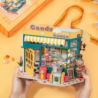 Diy Flower Shop Handmade Wooden Villa Model Creative Toys as Birthday Gifts